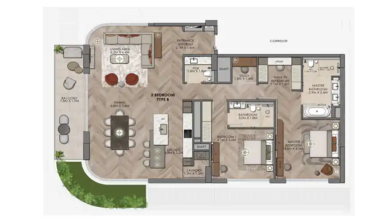 Waldorf Astoria 2BR Type B