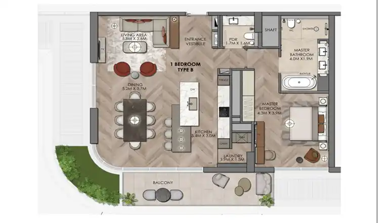 Pendulum 1 Bedroom Type B